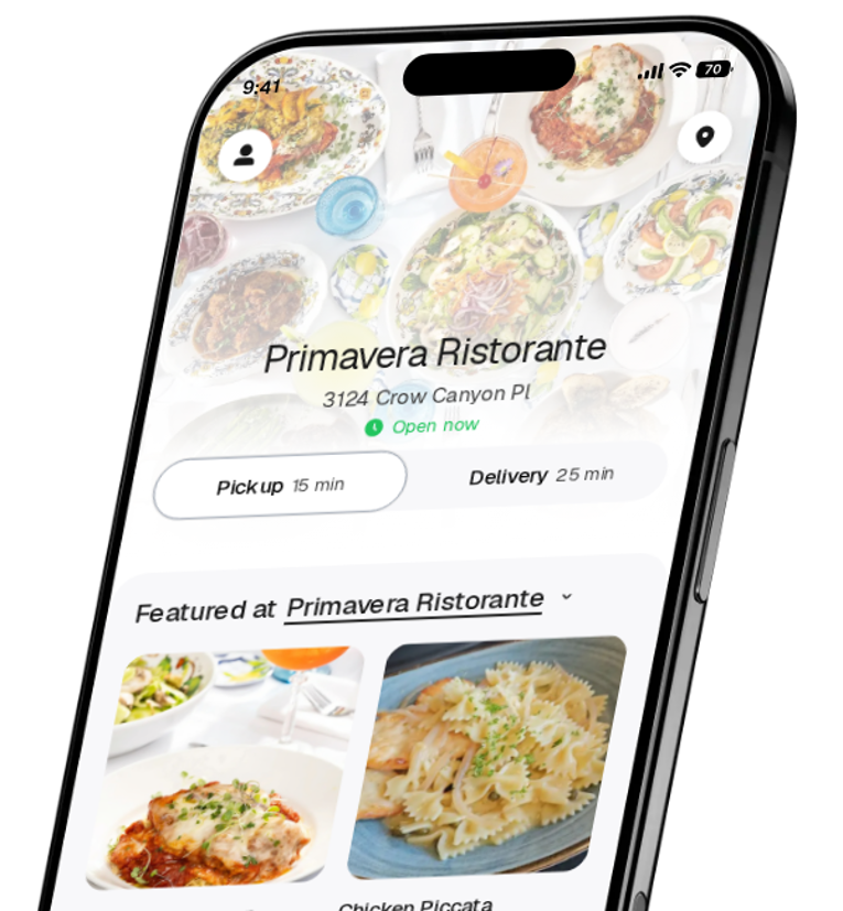 Primavera Ristorante app preview